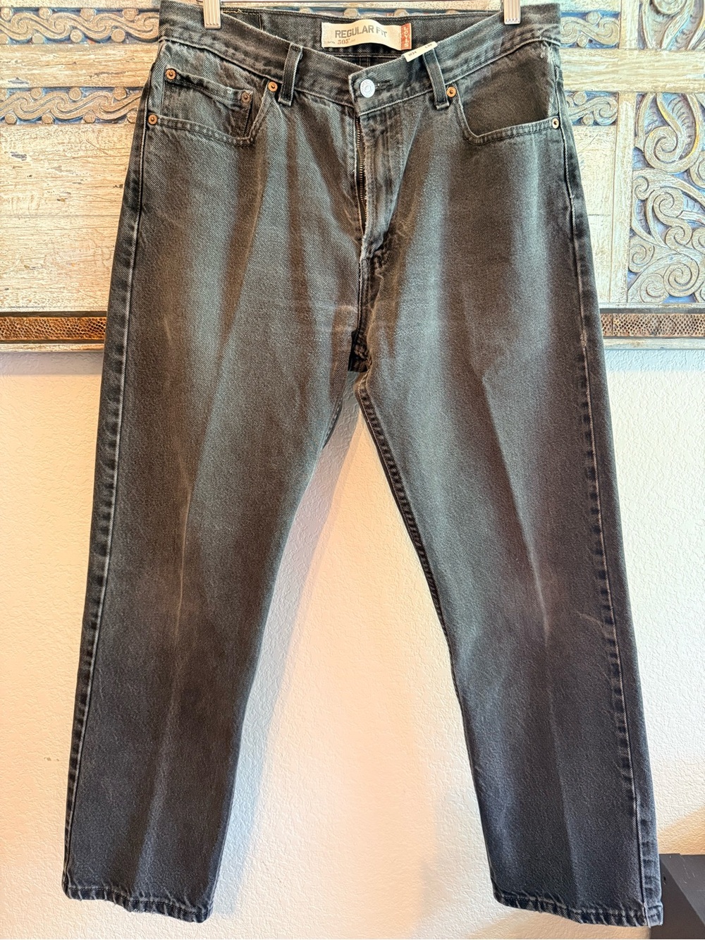 Men's Levi’s 505 Black Regular Fit Jeans Y2K